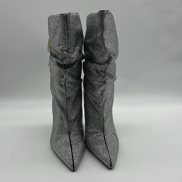 2366- ZARA Stiletto Heels Women’s Rhinestone Boots – NWT – Floor Display - Picture 4 of 10